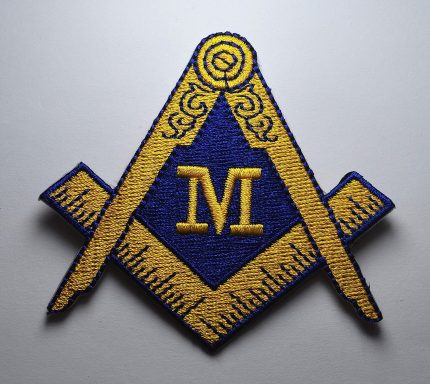 Pair of Large MASONIC SewIron on Embroidered Patches. S