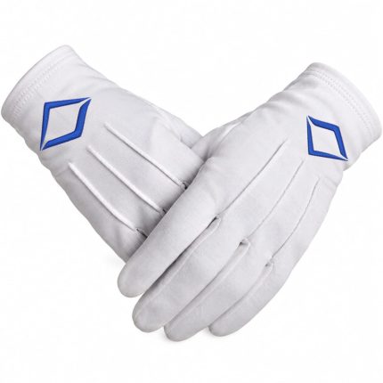 New Modern Square Compass Masonic  Gloves
