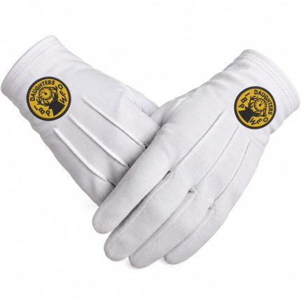 Daughters of the Nile White Masonic Gloves