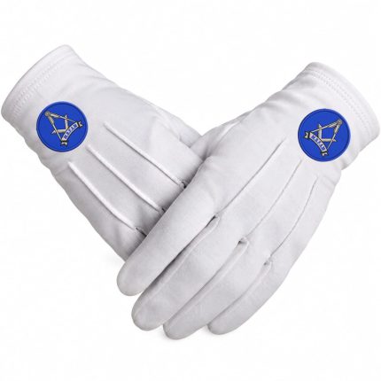Blue Masonic Square and Compass Abraham Gloves