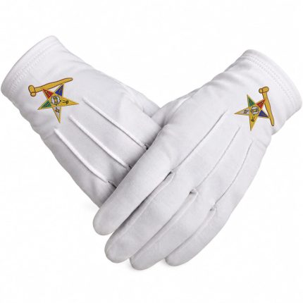 Order of the Eastern Star White Masonic Gloves