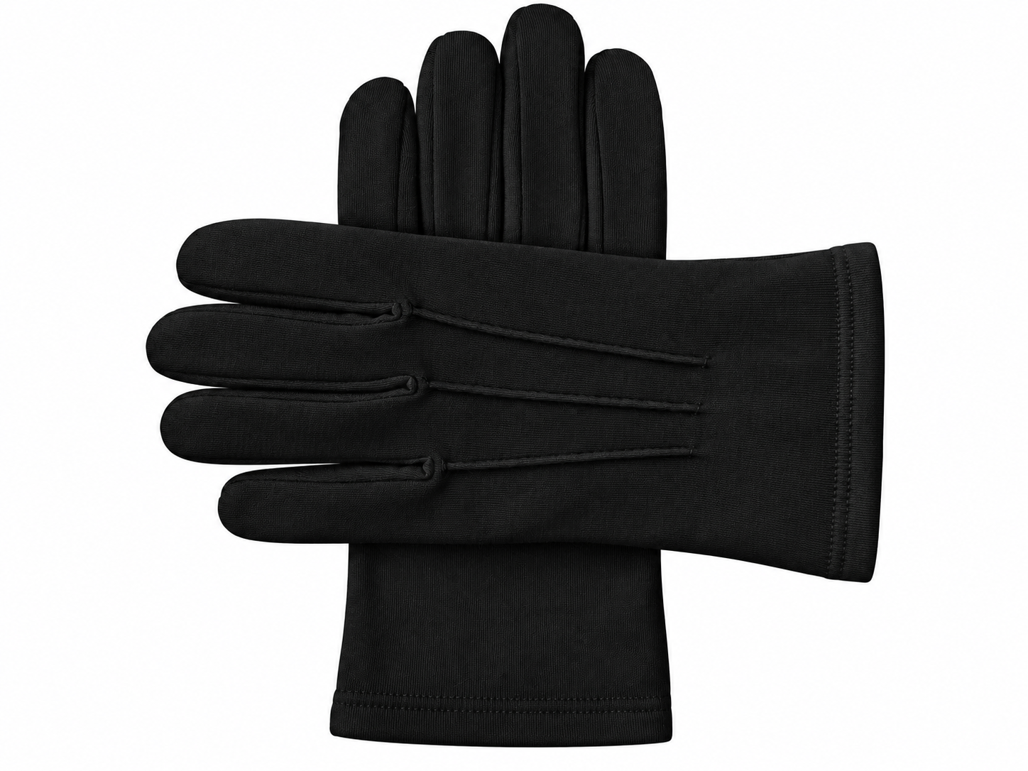 Stacked Black Formal Gloves