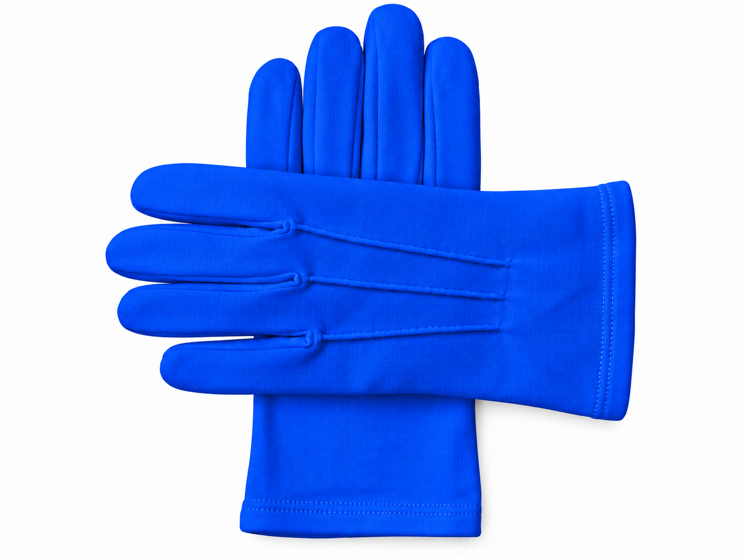 Vivid Blue Gloves Studio Flat Lay